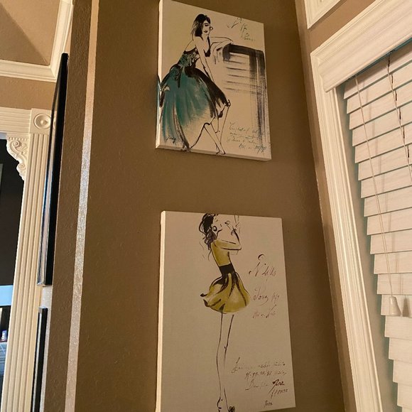 Set of 3 Accent Fashion Artwork Pieces - Picture 1 of 3